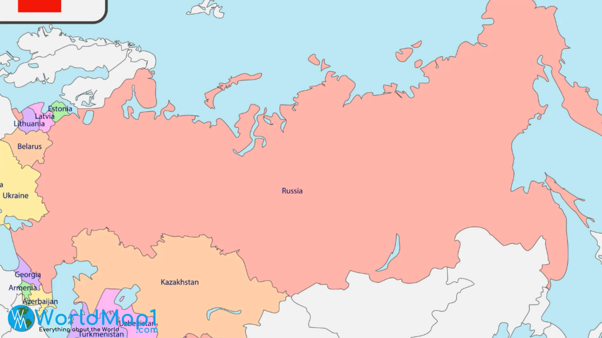 Carte de la Lettonie et de la Russie